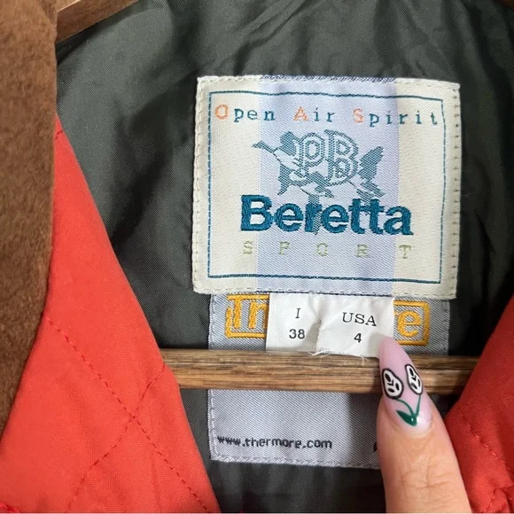 Beatha Women's Red Quilted Utility Jacket - Picture 2 of 10